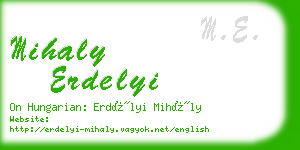 mihaly erdelyi business card